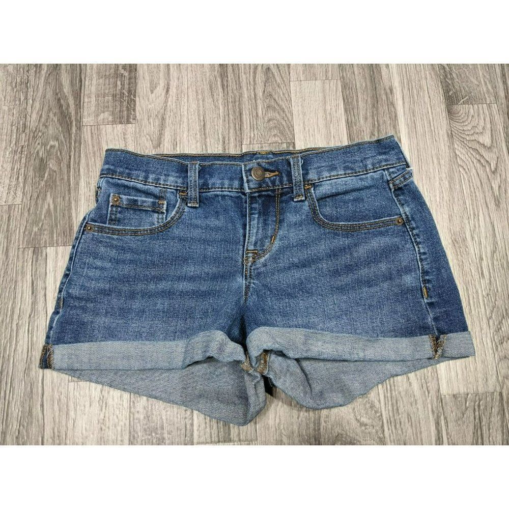 (3/$27) Old‎ Navy Womens Size 0 Pockets Cuffed Boyfriend Denim Blue Jean Shorts